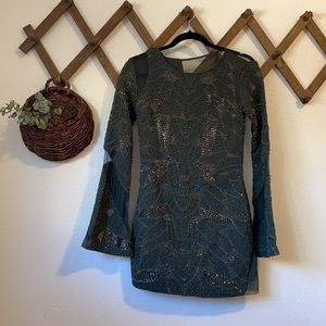 Green X By Marketa Sequins Mini Formal Dress